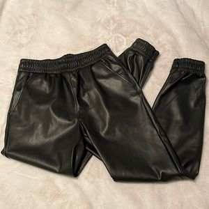 Vegan Leather Joggers - Size XS (NWOT)